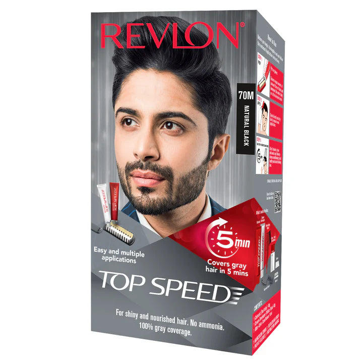 Revlon Natural Black 70M Top Speed Hair Color for Men