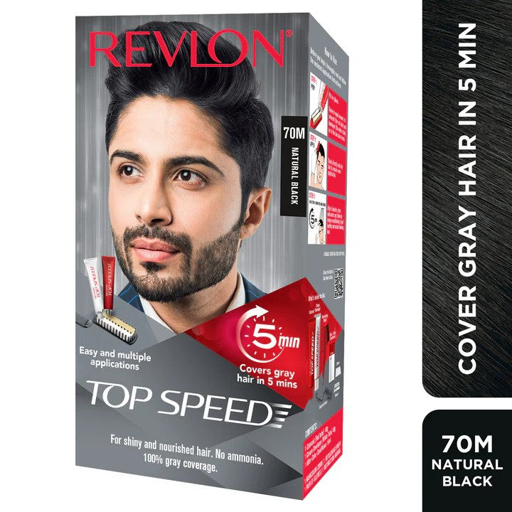 Revlon Natural Black 70M Top Speed Hair Color for Men